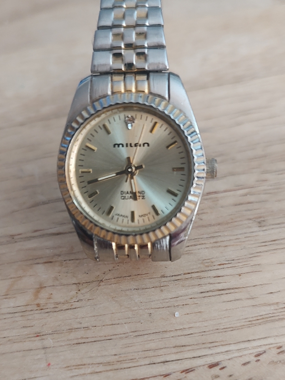 Milan Two-Tone Diamond Quartz Watch - Gold & Silver